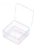 Pudełko plastikowe żółte 7,4 x 7,4 x 2,5 cm, 1 szt