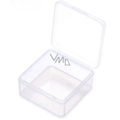 Pudełko plastikowe żółte 7,4 x 7,4 x 2,5 cm, 1 szt