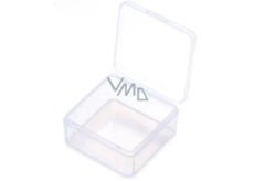 Pudełko plastikowe żółte 7,4 x 7,4 x 2,5 cm, 1 szt