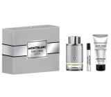Montblanc Explorer Platinum woda perfumowana 100 ml + żel pod prysznic 100 ml + woda perfumowana 7,5 ml miniatura, zestaw prezentowy dla mężczyzn