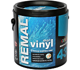 REMAL Vinyl Color mat zmywalna farba na ścianę, 430 azurowy niebieski, 3,2 kg
