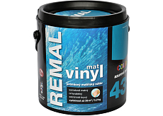 REMAL Vinyl Color mat zmywalna farba na ścianę, 430 azurowy niebieski, 3,2 kg
