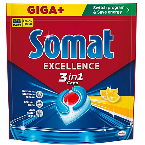 Somat Excellence 3w1 Cytryna tabletki do zmywarki 88 ks