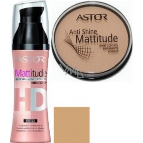 Astor Mattitude HD make-up 012 30 ml + pudr Anti Shine Mattitude 003 14 g