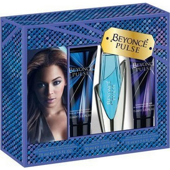 Beyoncé Pulse parfémovaná voda 30 ml + sprchový gel 75 ml + tělové mléko 75 ml, dárková sada