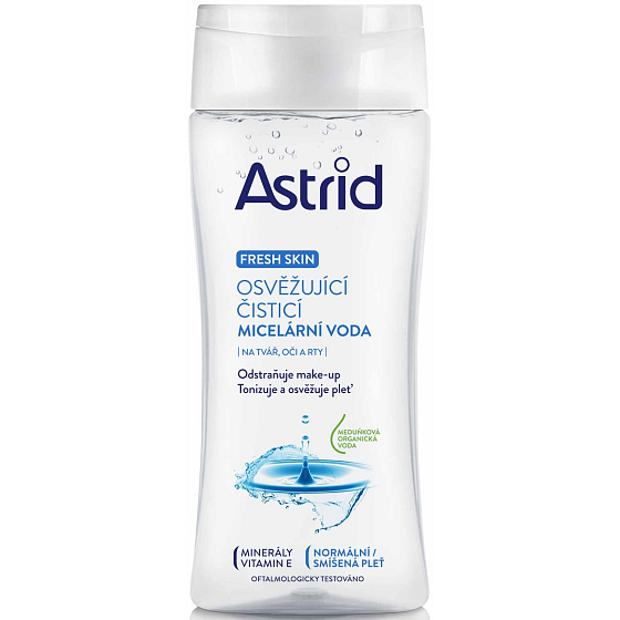 Astrid Fresh Skin Osvěžující čisticí micelární voda pro normální a smíšenou pleť 200 ml