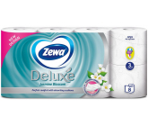 Zewa Deluxe Aqua Tube Kwiat Jaśminu parfémovaný toaletní papír 150 útržků 3 vrstvy 8 kusů, rolička, kterou můžete spláchnout