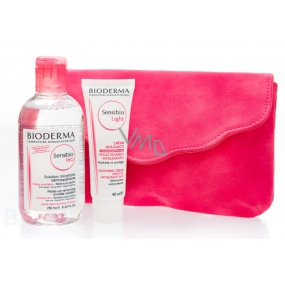 Bioderma Sensibio H2O micelární odličovací voda pro citlivou pleť 250 ml + Sensibio Light krém 40 ml + taštička Bioderma Sensibio H2O micelární odličovací voda pro citlivou pleť 250 ml + Sensibio Light krém 40 ml + taštička