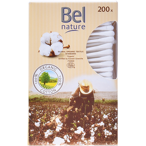 Bel Nature Bio bavlna vatové tyčinky 200 kusů