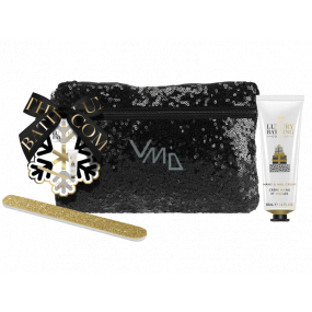 Grace Cole Sparkling Pear and Nectarine Blossom krém na ruce 50 ml + pilník na nehty + kosmetická taštička, kosmetická sada pro ženy