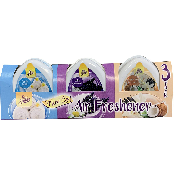 Pan Aroma Mini vanička osvěžovač gel 3 x 60 g