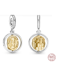 Charm Srebrna 925 Harry Potter - 9 i 3/4, Hedwiga, zawieszka do bransoletki