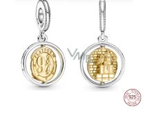Charm Srebrna 925 Harry Potter - 9 i 3/4, Hedwiga, zawieszka do bransoletki