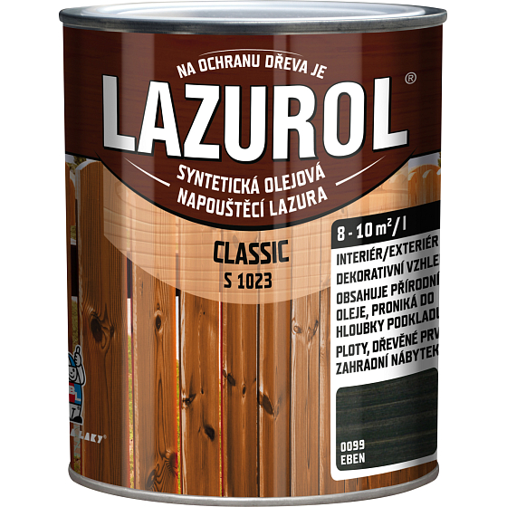 Lazurol Classic S1023 cienkowarstwowy lazur do drewna z zawartością olejów, 0099 wenge, 750 ml