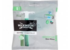 Wilkinson Extra Essential Sensitive 2 jednorázowy maszynka do golenia 2 ostrza dla mężczyzn 5 sztuk
