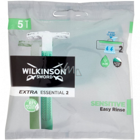 Wilkinson Extra Essential Sensitive 2 jednorázowy maszynka do golenia 2 ostrza dla mężczyzn 5 sztuk