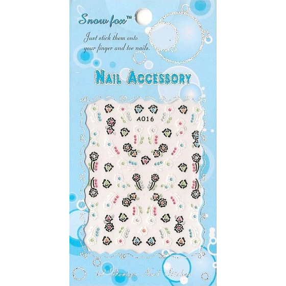 Nail Accessory 3D nálepky na nehty 1 aršík 10100 A016