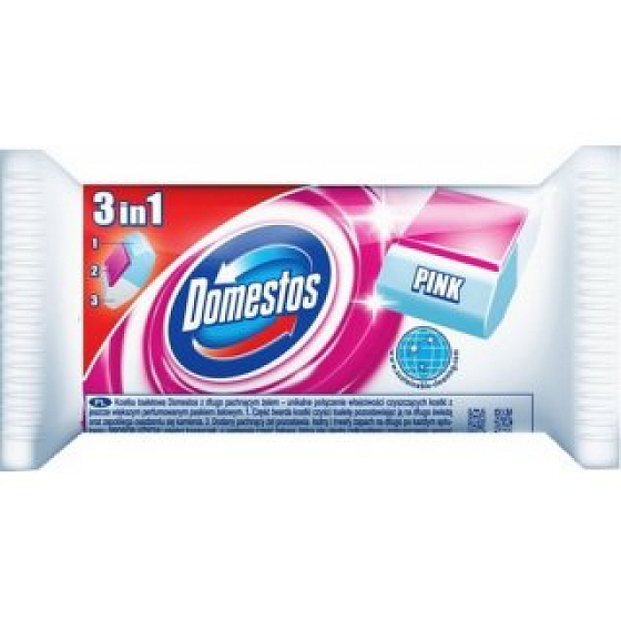 Domestos 3v1 Pink Wc náhradní blok 40 g