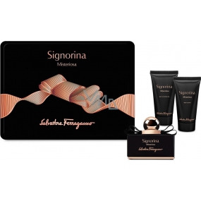 Salvatore Ferragamo Signorina Misteriosa parfémovaná voda pro ženy 50 ml + tělové mléko 50 ml + sprchový gel 50 ml, dárková sada