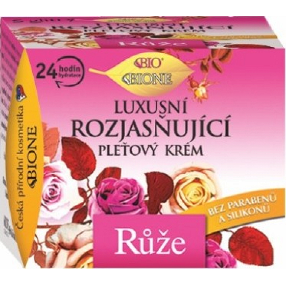 Bione Cosmetics Róża luksusowy rozświetlający krem do twarzy dla wszystkich typów cery 51 ml