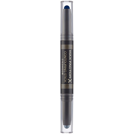 Max Factor Contouring Stick Eyeshadow 2v1 krémové oční stíny v tužce odstín 03 Midnight Blue & Silver Storm 15 g