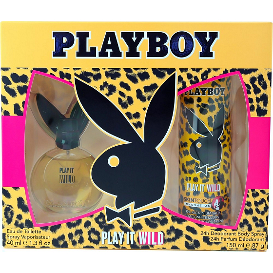 Playboy Play It Wild for Her toaletní voda pro ženy 40 ml + deodorant sprej 150 ml, dárková sada