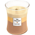 WoodWick Trilogy Golden Treats - Zlaté lahůdky vonná svíčka s dřevěným knotem a víčkem sklo střední 275 g