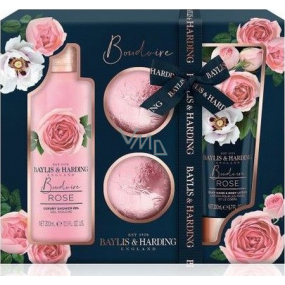 Baylis & Harding Čerstvé růže sprchový krém 300 ml + tělové mléko 200 ml + šumivý balistik do koupele 2 x 70 g, kosmetická sada