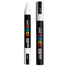 Posca Uniwersalny akrylowy marker 1,8 - 2,5 mm Biały PC-5M