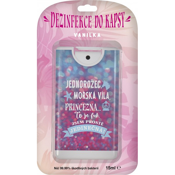 Albi Dezinfekce do kapsy s vůní vanilky Jednorožec 15 ml