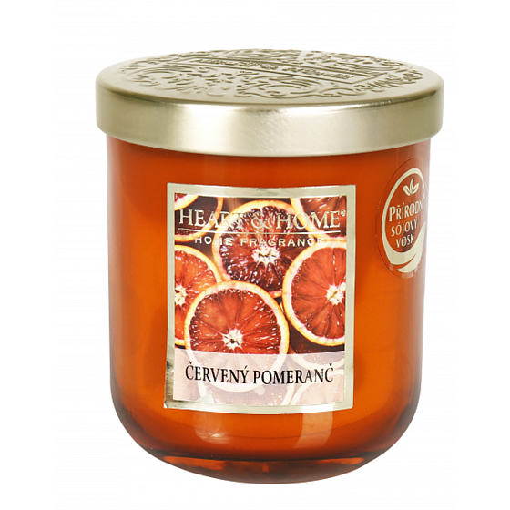 Heart & Home Červený pomeranč Sojová vonná svíčka střední hoří až 30 hodin 115 g