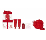 Grace Cole Dzikie figi & Żurawina żel pod prysznic 50 ml + krem do ciała 50 ml + kule do kąpieli 80 g + krem do rąk 50 ml + gąbka do kąpieli, zestaw kosmetyków dla kobiet