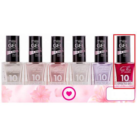 Moje Easy Paris 10Days Efecto Gel lakier do paznokci 030 Fioletowy 15 ml