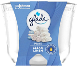 Glade świeca zapachowa Maxi Clean Linen, 204 g