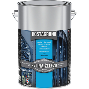 Hostagrund 2v1 S2160 podkład i kolor górny do metalu, 0910 aluminiowy, 4 l