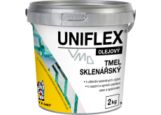 Uniflex olejový sklenářský tmel, přetíratelný, 2 kg