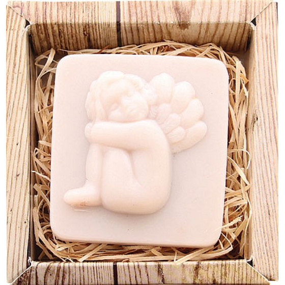 Bohemia Gifts Anděl sedící ručně vyráběné toaletní mýdlo v krabičce 80 g