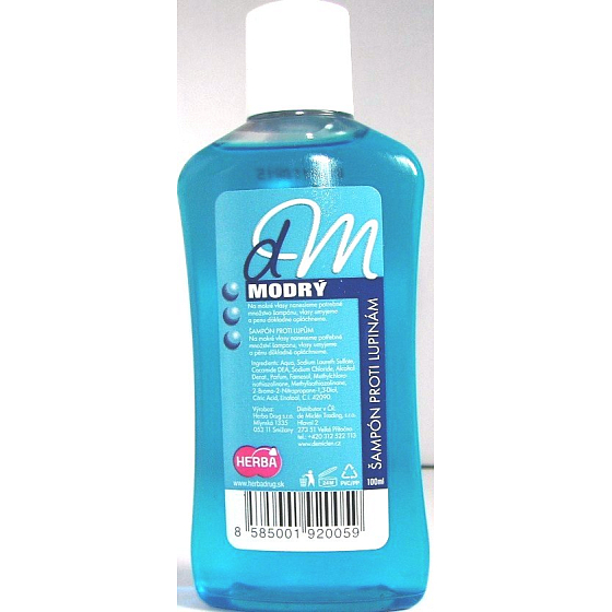 Dm Modrý šampon na vlasy proti lupům 100 ml