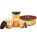 WoodWick Seaside Mimosa - Mimóza na pobřeží vonná svíčka s dřevěným širokým knotem a víčkem sklo loď 453 g