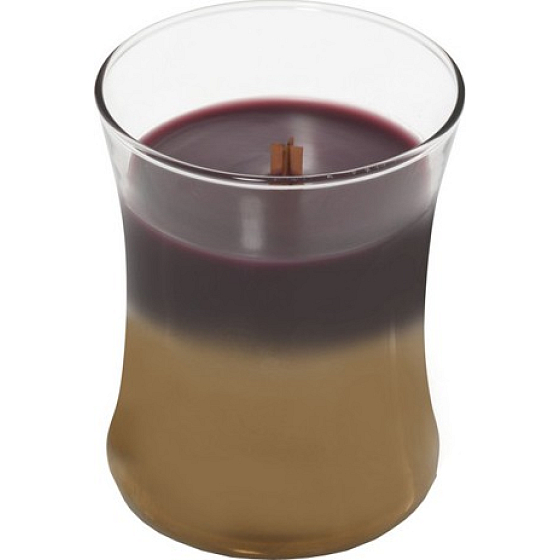 WoodWick Floral Nights Dark Poppy - Vlčí mák vonná svíčka s dřevěným knotem a víčkem sklo střední 275 g Limited 2019