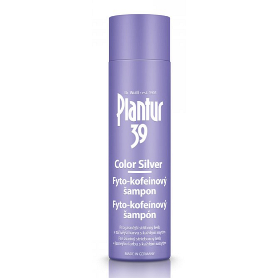 Plantur 39 Color Silver Fyto-kofeinowy szampon srebrny blask i intensywniejszy kolor przeciw wypadaniu włosów 250 ml