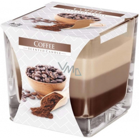 Bispol Coffee - Káva tříbarevná vonná svíčka sklo, doba hoření 32 hodin 170 g Bispol Coffee - Káva tříbarevná vonná svíčka sklo, doba hoření 32 hodin 170 g