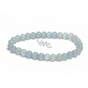 Kalcyt niebieski bransoletka elastyczna naturalny kamień, kuleczka 6-6,2 mm / 16 - 17 cm, kamień intuicji Kalcyt niebieski bransoletka elastyczna naturalny kamień, kuleczka 6-6,2 mm / 16 - 17 cm, kamień intuicji