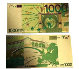 Talisman Złoty plastikowy banknot 1 000 EUR