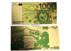 Talisman Złoty plastikowy banknot 1 000 EUR