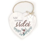 Drewniana tabliczka Serce dla swojego serca 15 x 15 x 0,6 cm