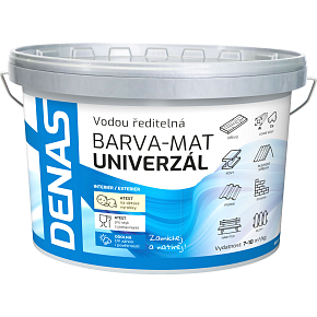 DENAS UNIWERSAL-MAT powłoka górna do drewna, metalu i betonu, 0100 biały, 5 kg DENAS UNIWERSAL-MAT powłoka górna do drewna, metalu i betonu, 0100 biały, 5 kg