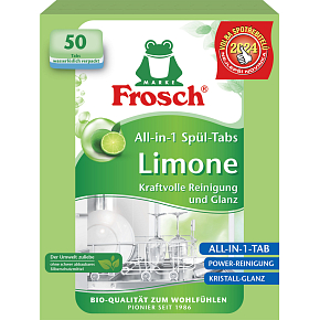 Frosch Eko All-in-1 Cytrynowe tabletki do zmywarki, 50 sztuk