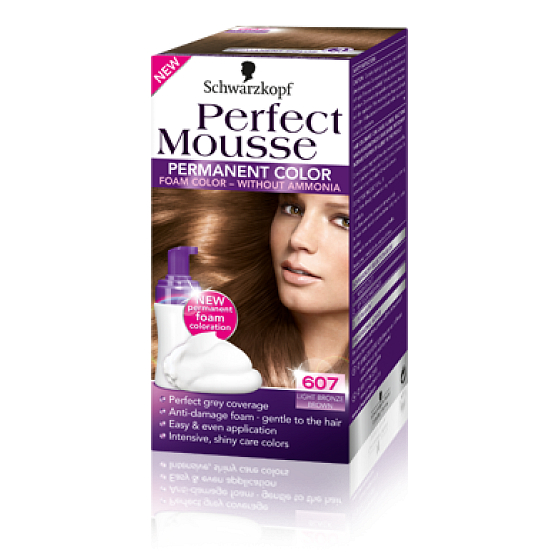 Perfect Mousse Permanent Color barva na vlasy 607 Světle bronzově hnědý