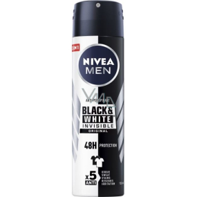 Nivea Men Invisible Black & White antyperspirant dezodorant spray 150 ml